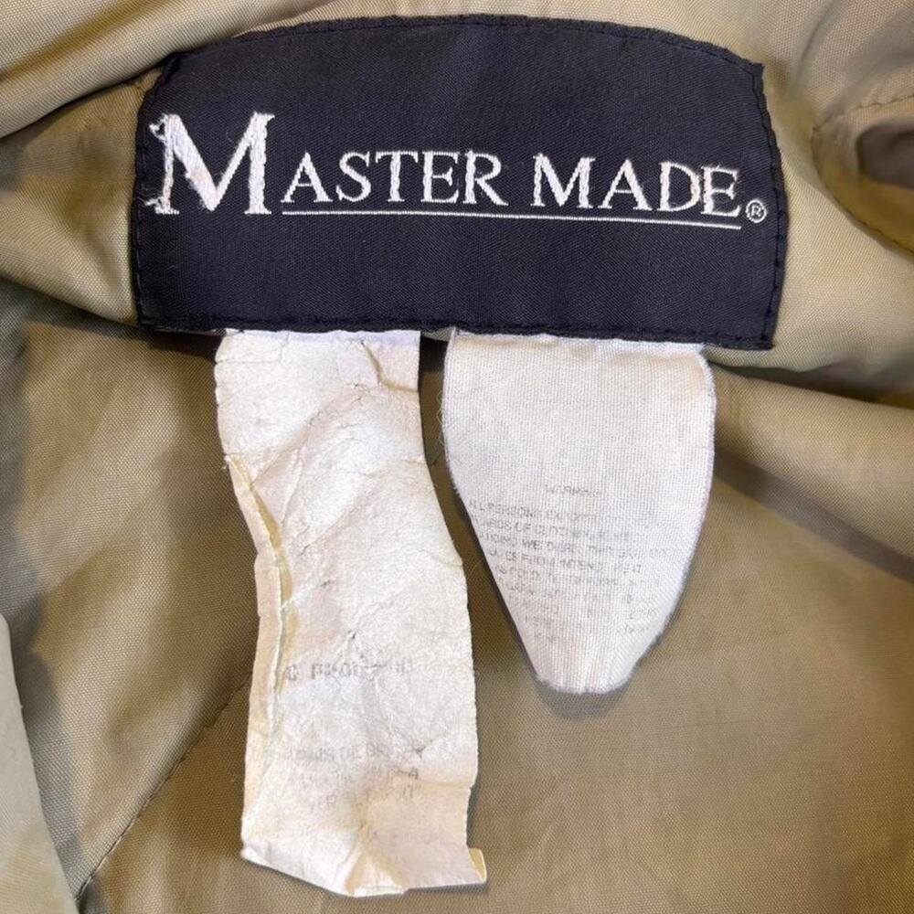 Vintage 90s Master Made Duck Canvas Chore Coat XL Corduroy Collar Distressed - Picture 3 of 6